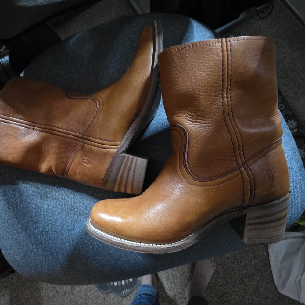 Frye SunRise Short Vintage Leather Womens Boots - Picture 7 of 8